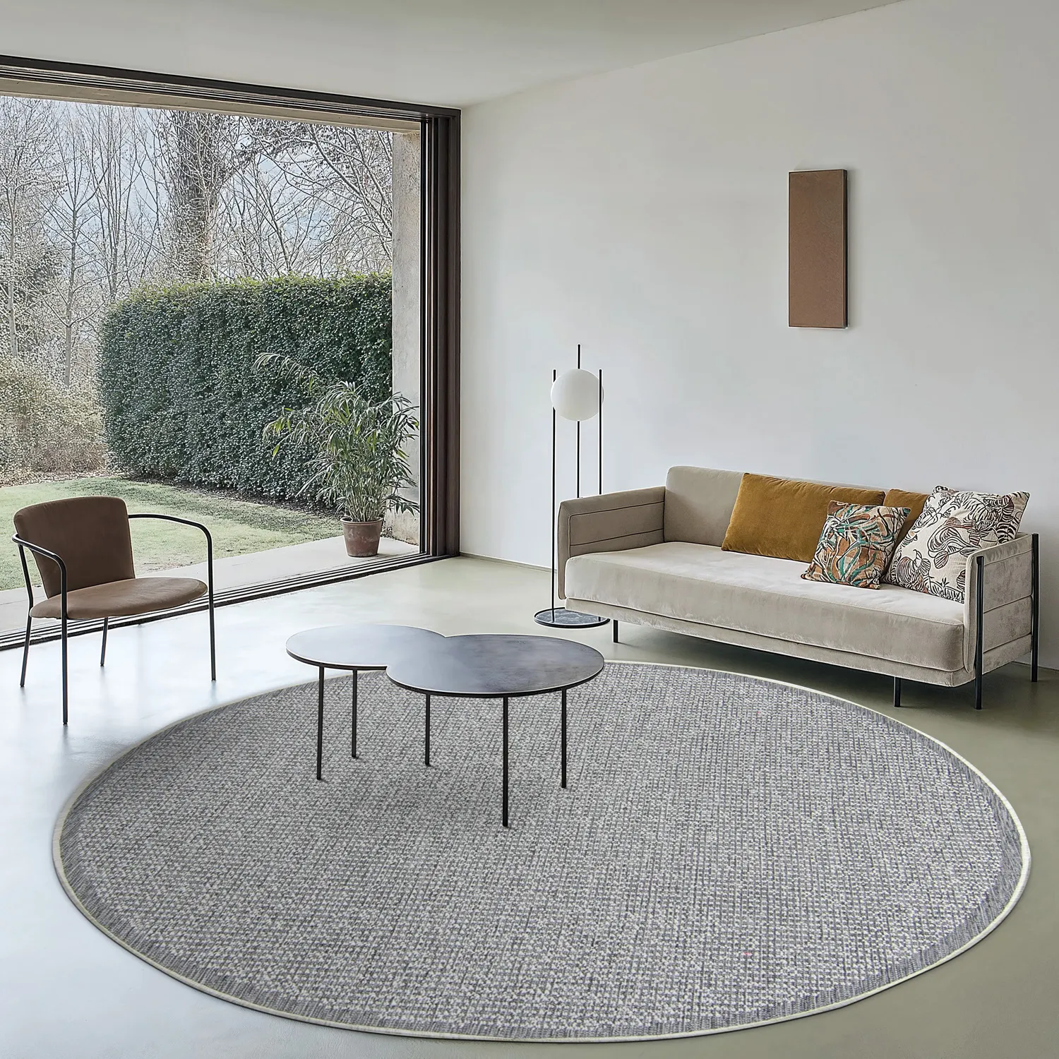 Rond vloerkleed - Tromsø (grijs)