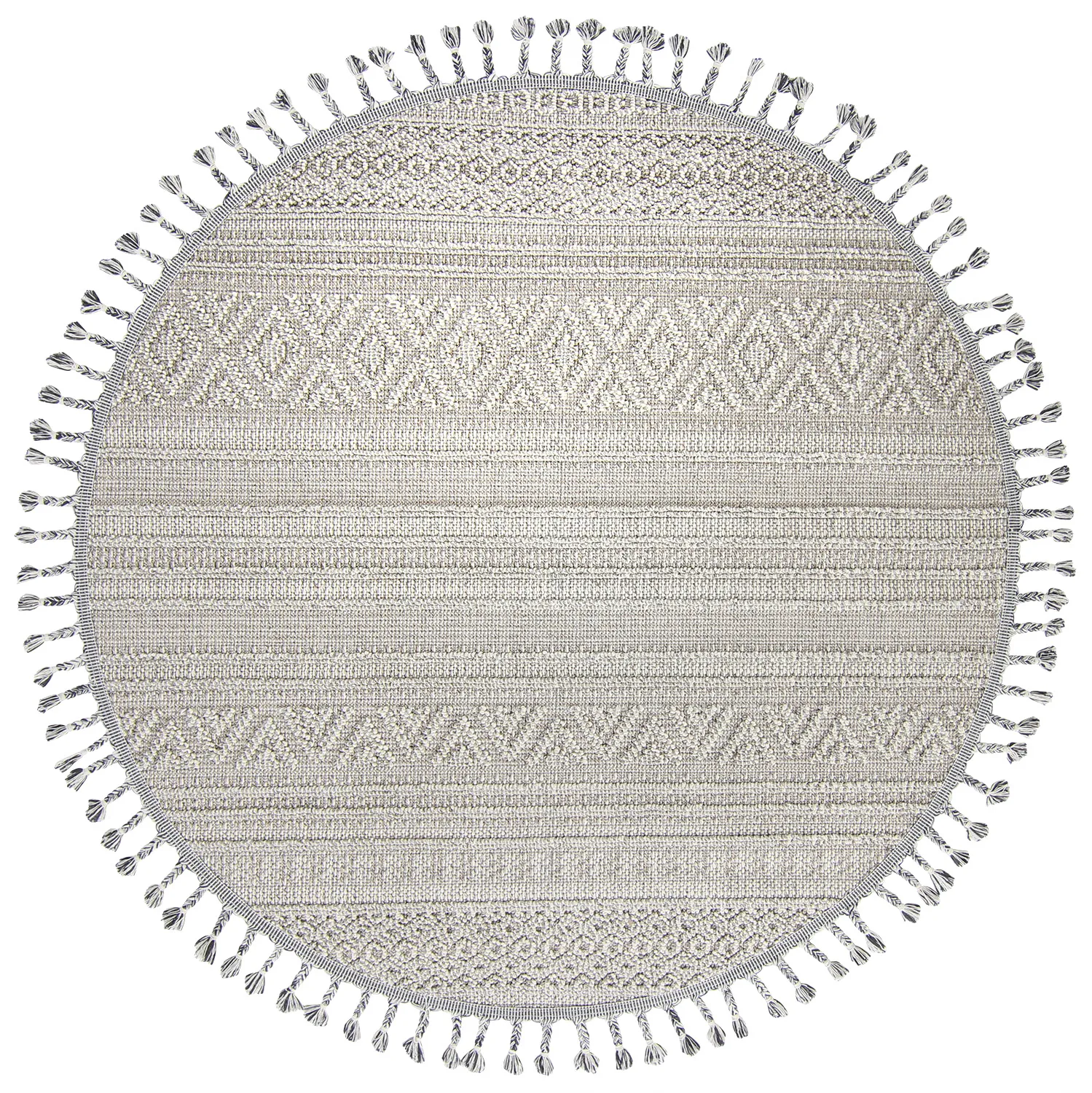 Ronde vloerkleden - Indoor/Outdoor Athena (grijs)