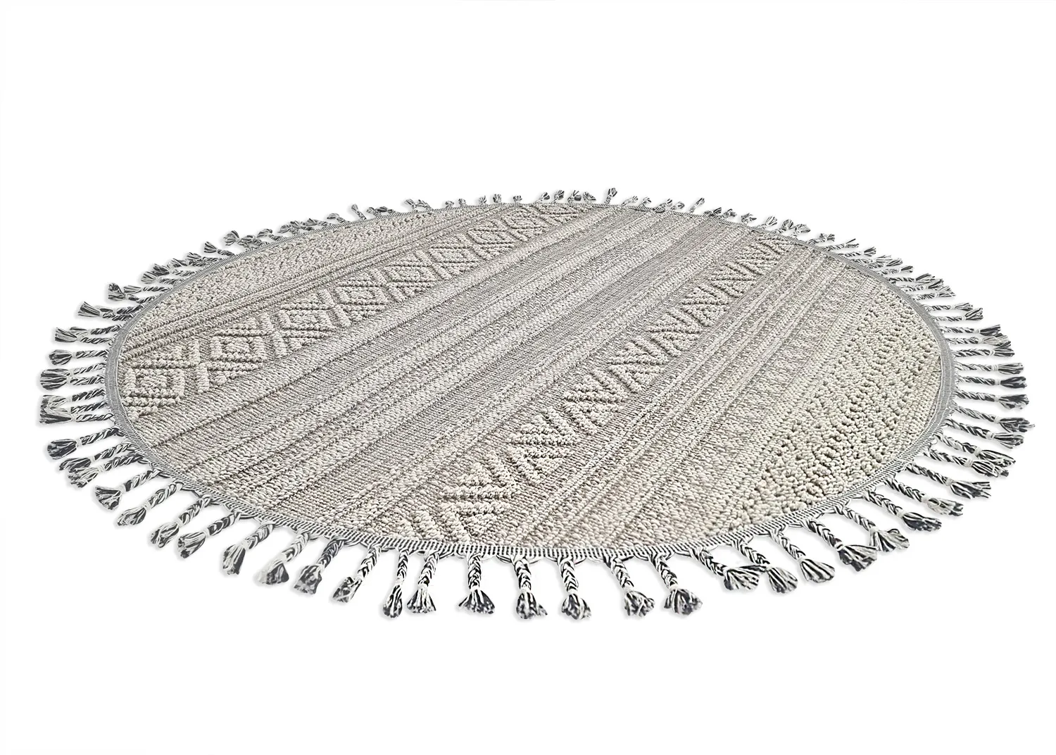 Ronde vloerkleden - Indoor/Outdoor Athena (grijs)