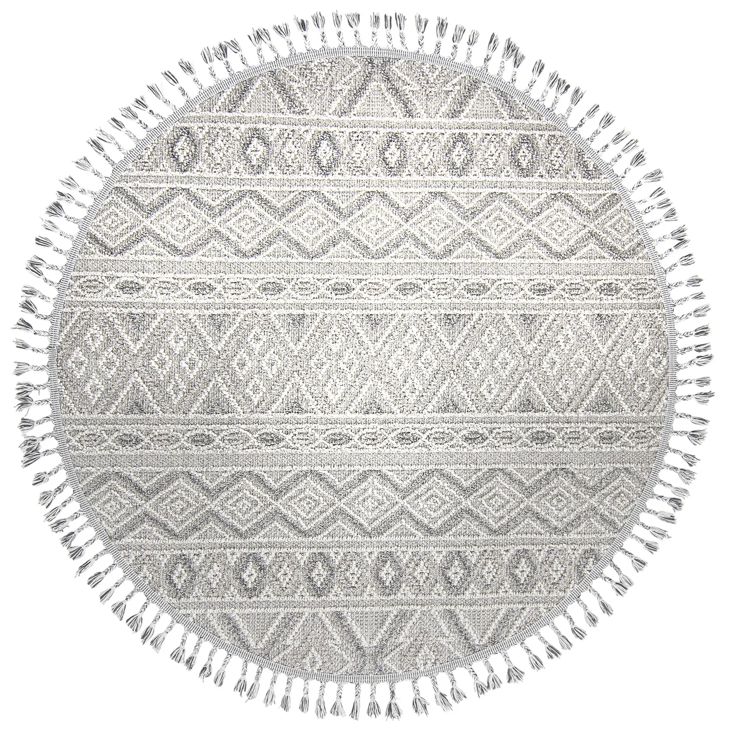 Ronde vloerkleden - Indoor/Outdoor Holland (grijs)