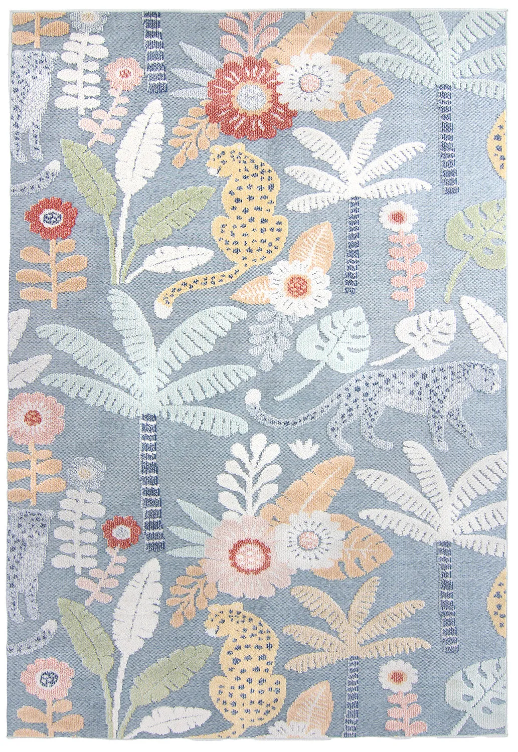 Vloerkleden voor binnen en buiten - Rhodes (blauw/multi)