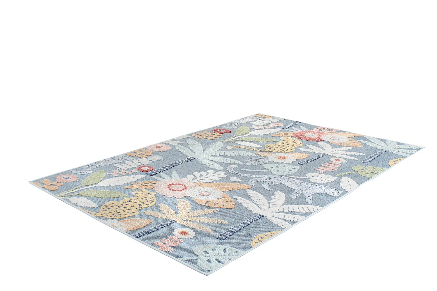 Vloerkleden voor binnen en buiten - Rhodes (blauw/multi)