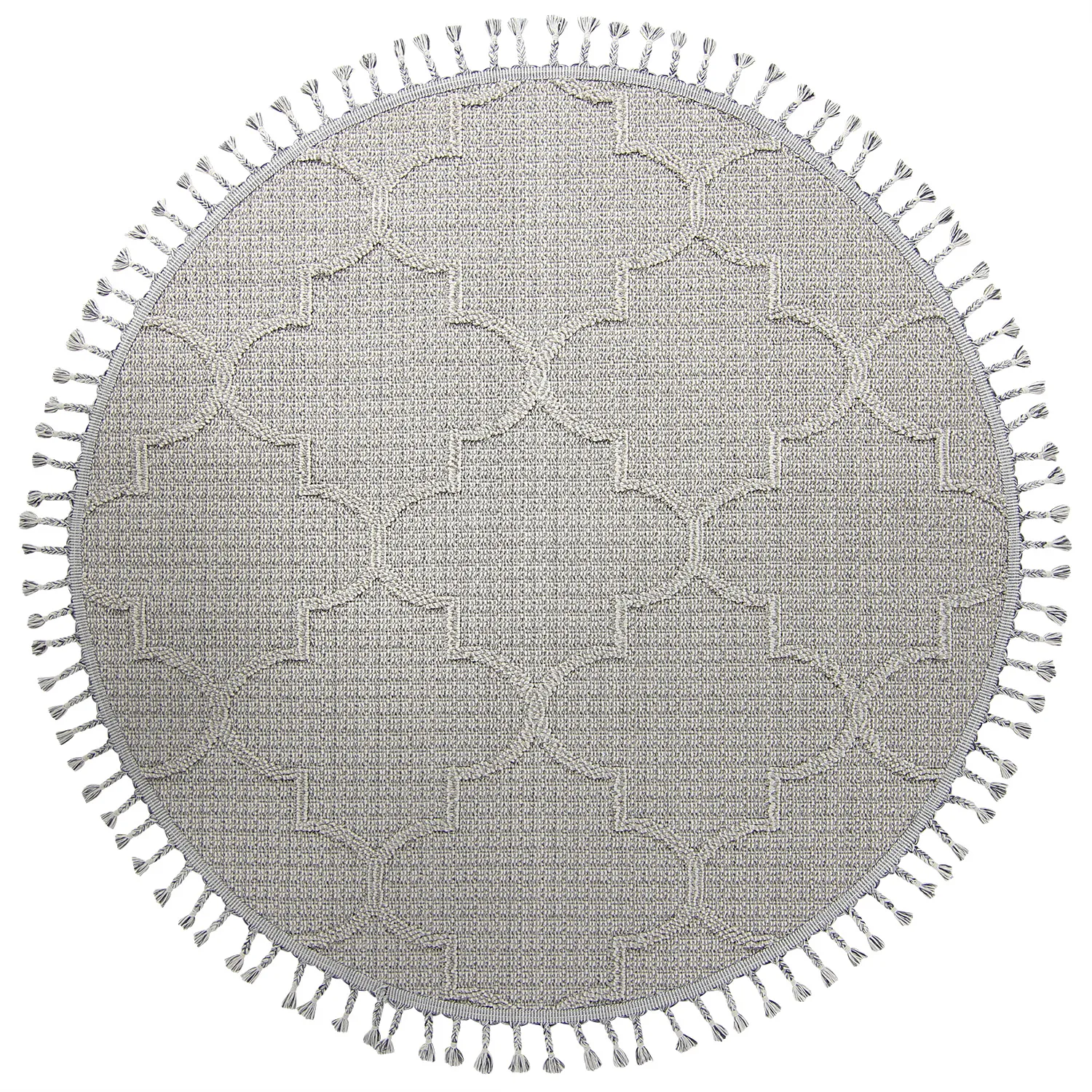 Ronde vloerkleden - Indoor/Outdoor Santos (grijs)