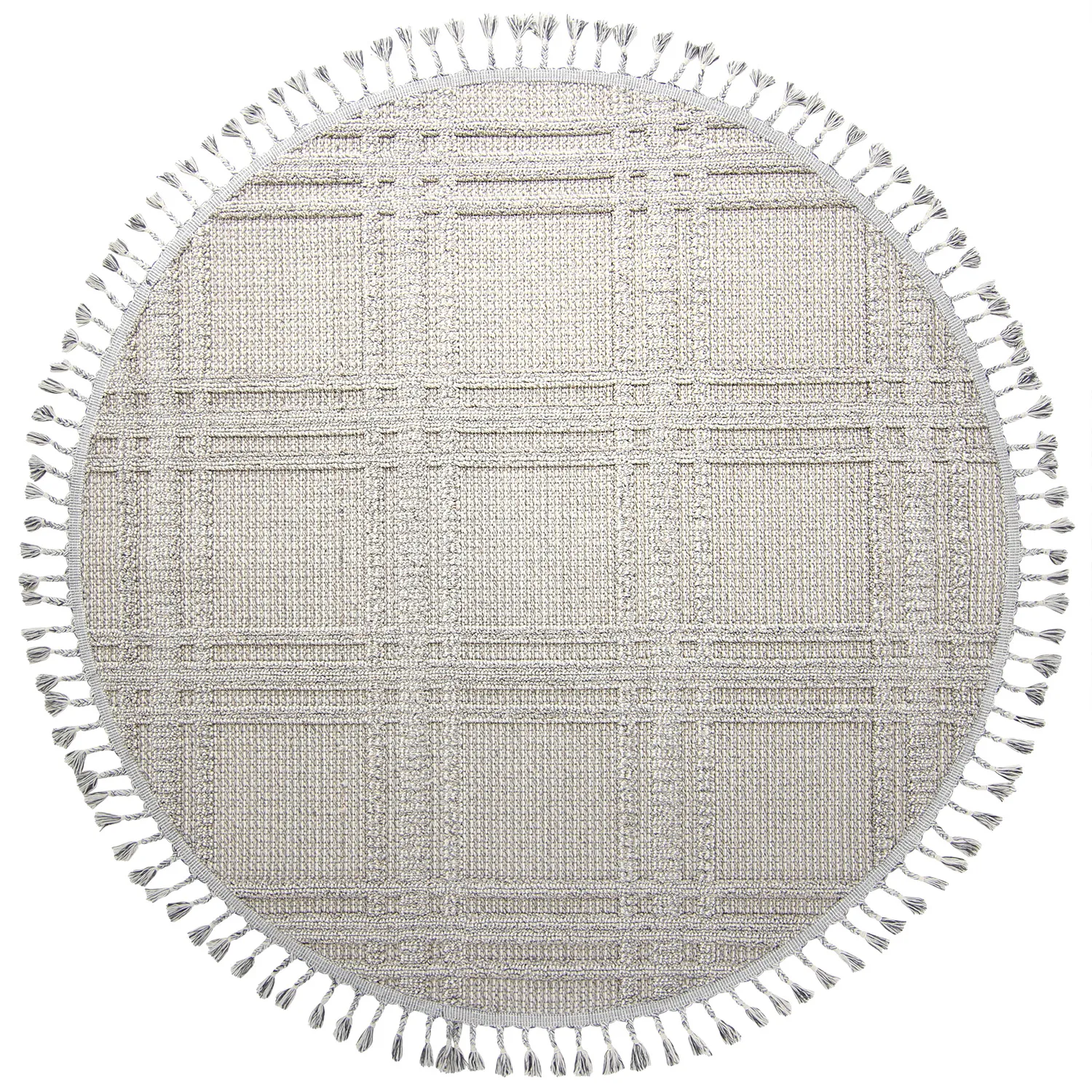 Ronde vloerkleden - Indoor/Outdoor Victoria (grijs)