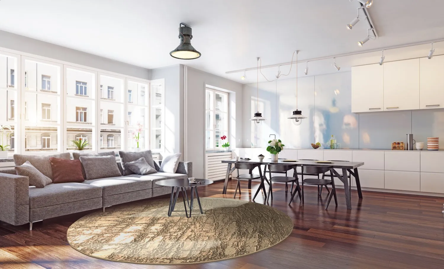 Rond vloerkleed - Junes (goud)