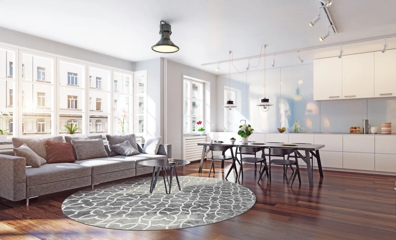 Rond vloerkleed - Draham (grijs)