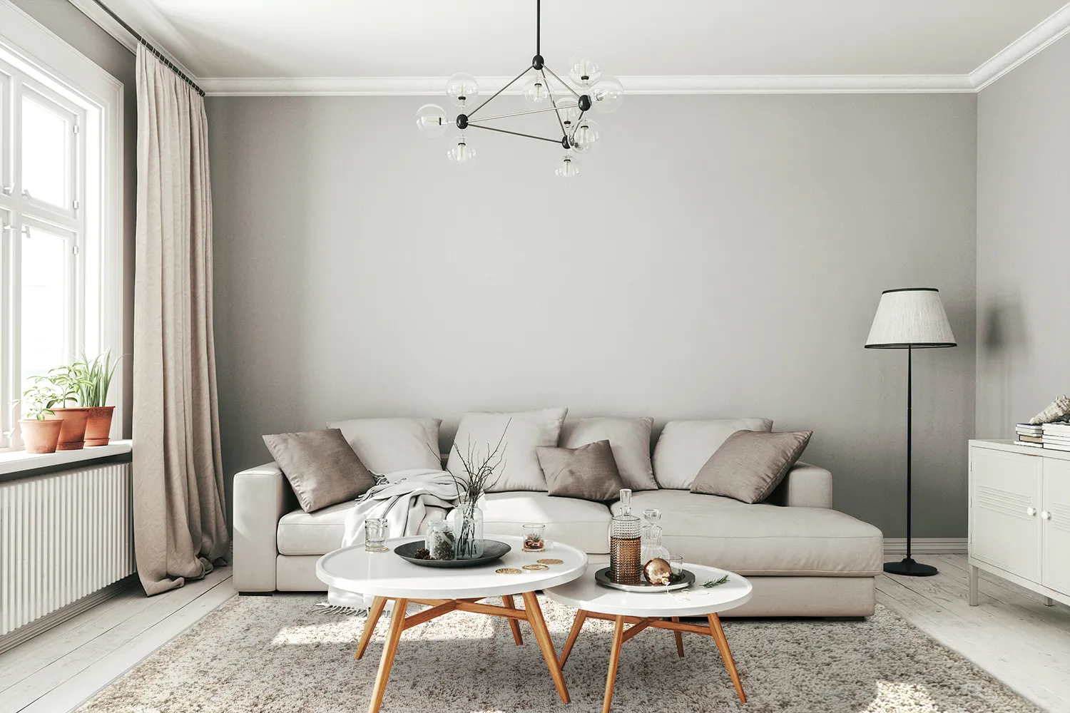 Hoogpolig vloerkleed - Carl (beige)