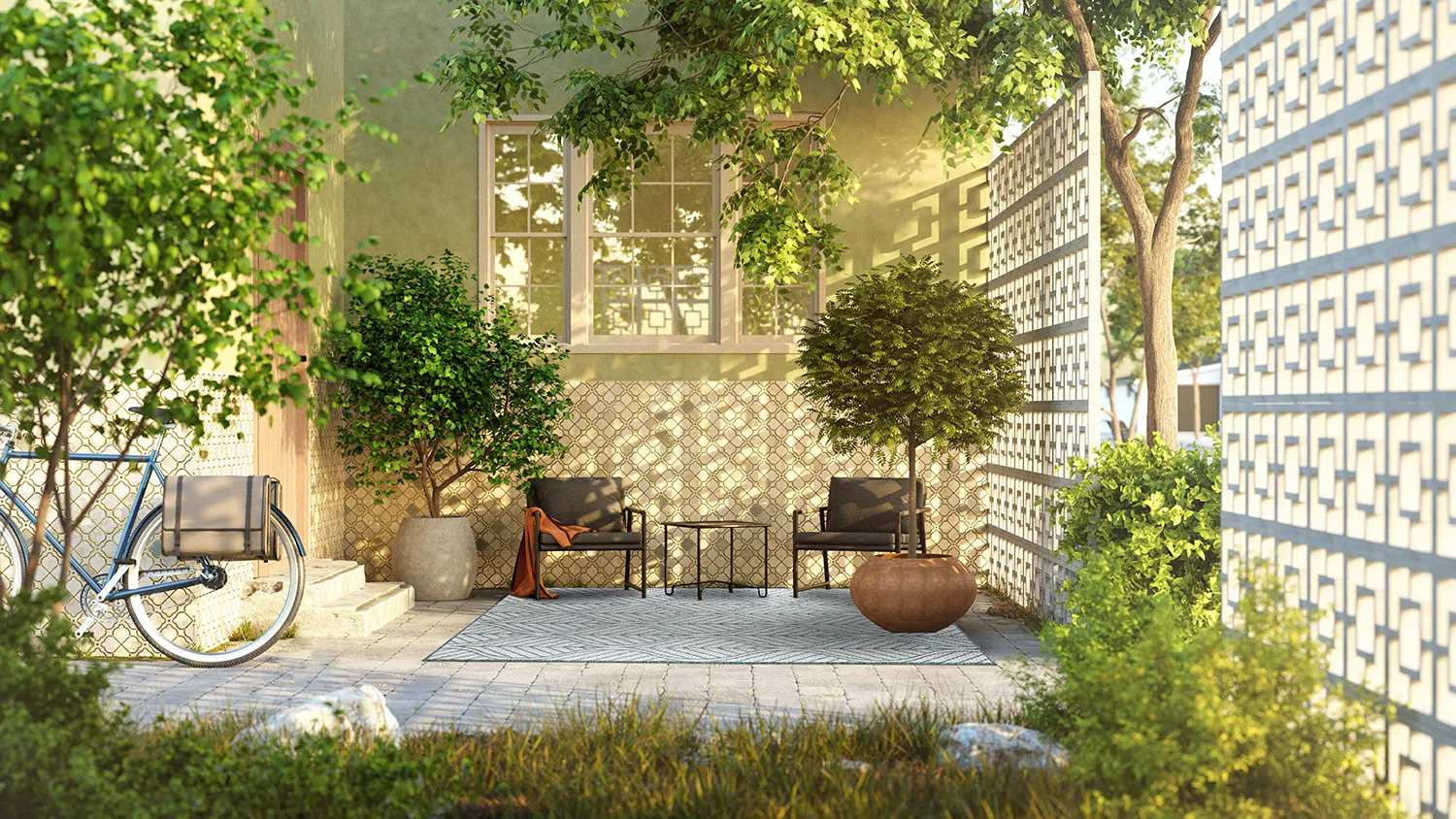 Vloerkleden voor binnen en buiten - Harvey (groen)