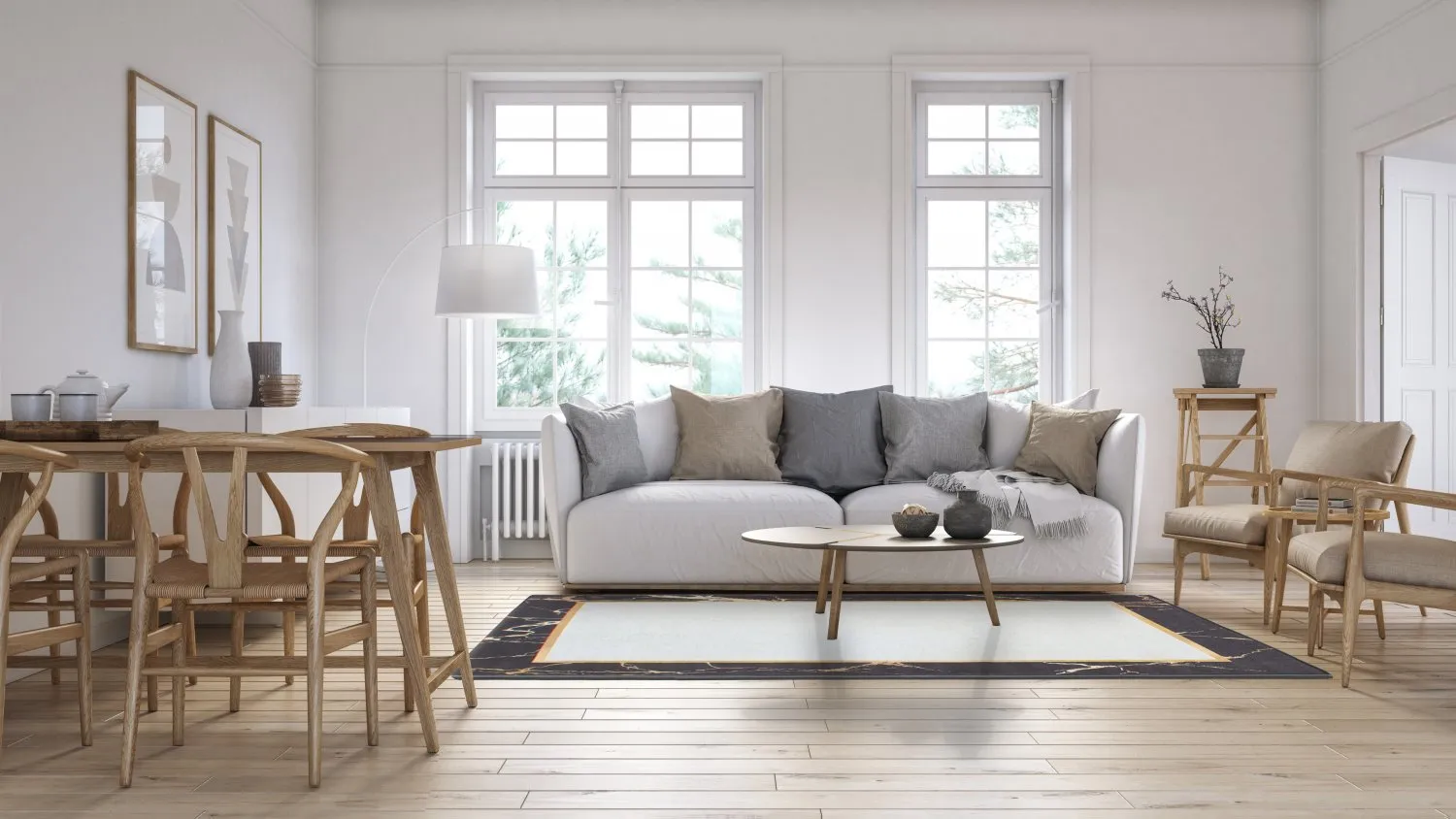 Wilton - Cerasia (zwart/wit/goud)