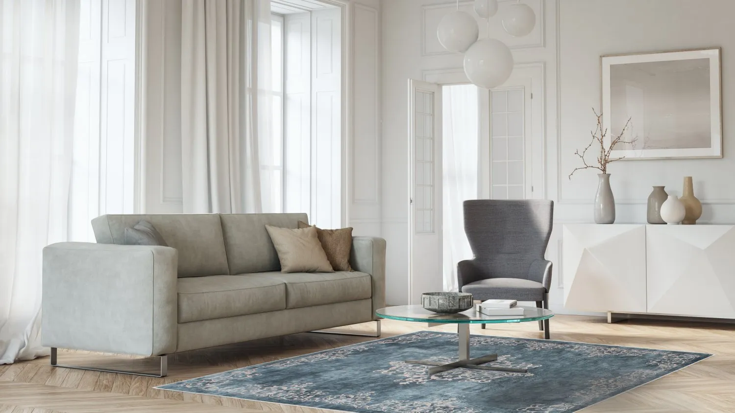 Wilton - Santi (blauw/beige)