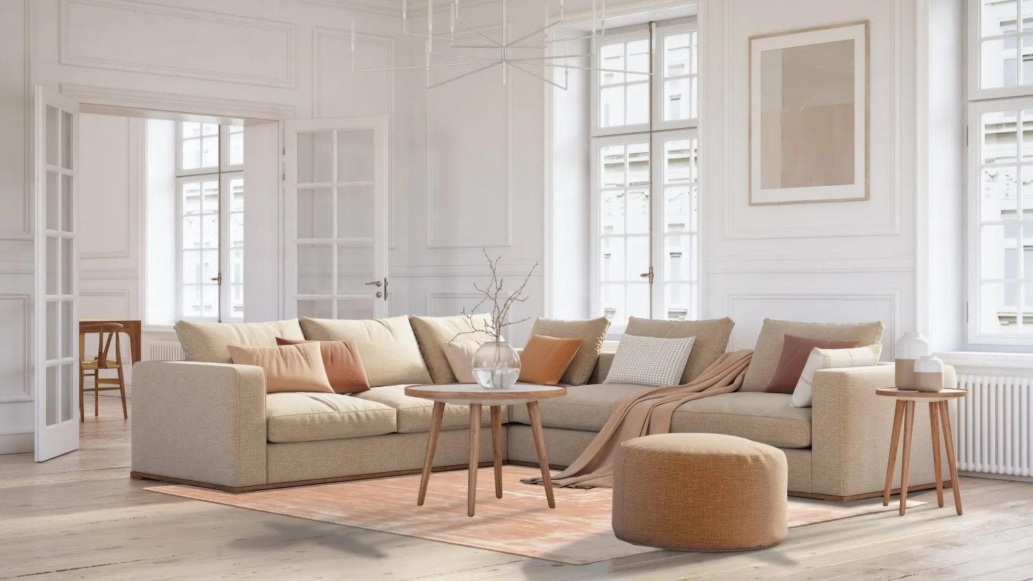 Viscose-vloerkleed - Jodhpur Special Luxury Edition (abrikoos)