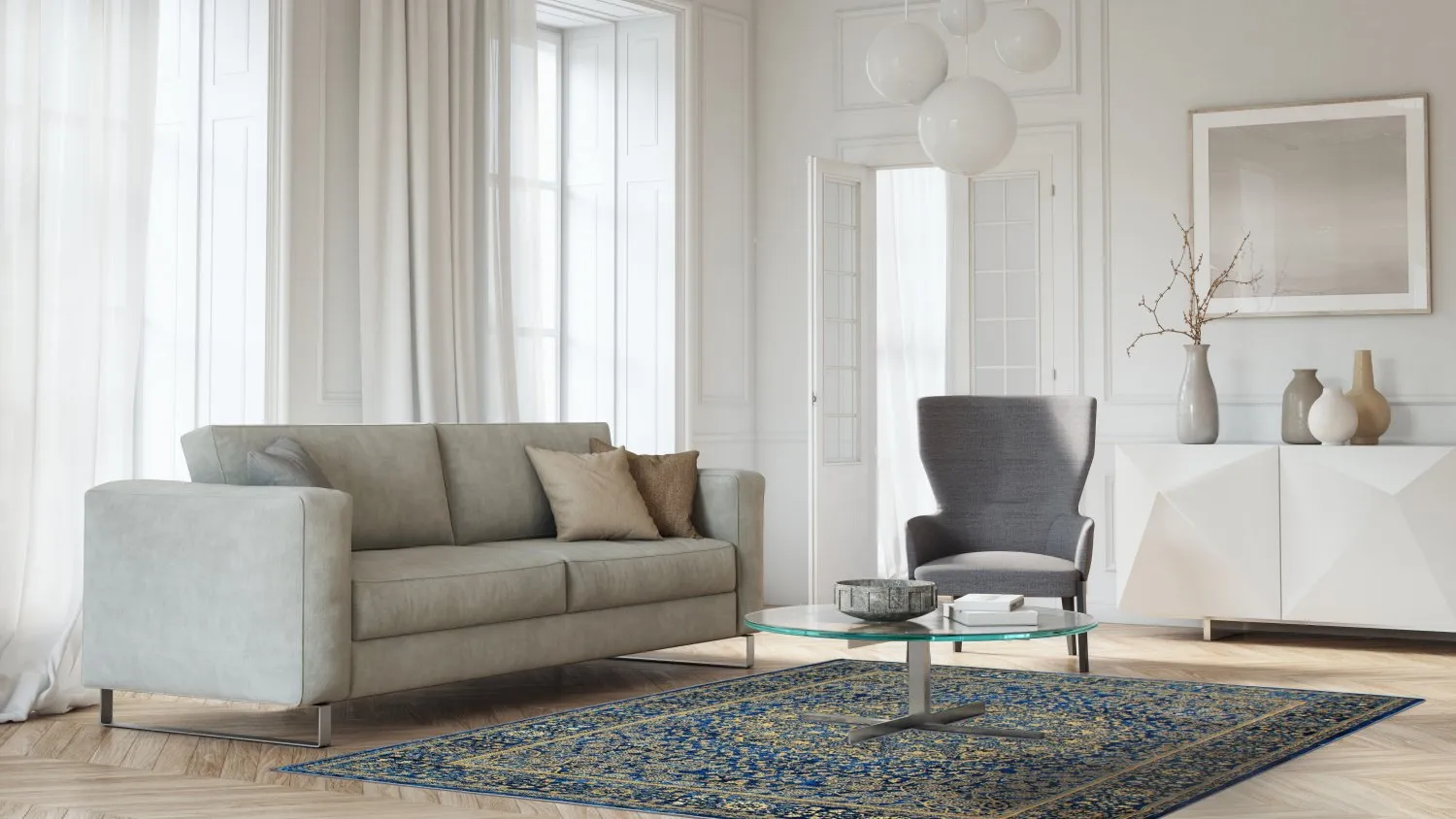 Wilton - Vinadio (blauw/goud)