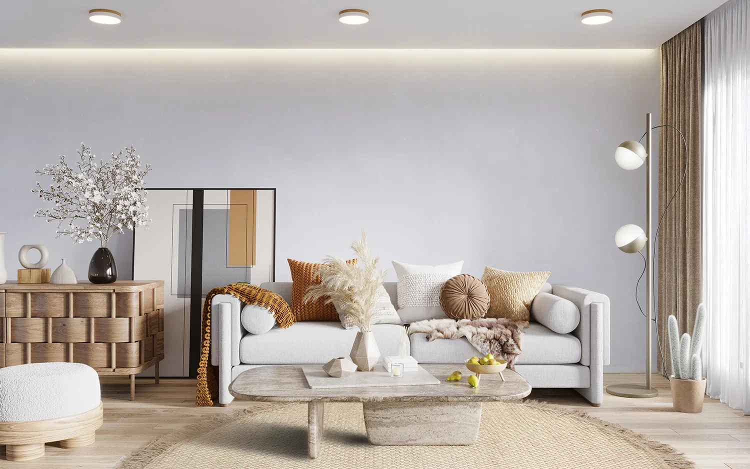 Ronde vloerkleden - Pike (beige)