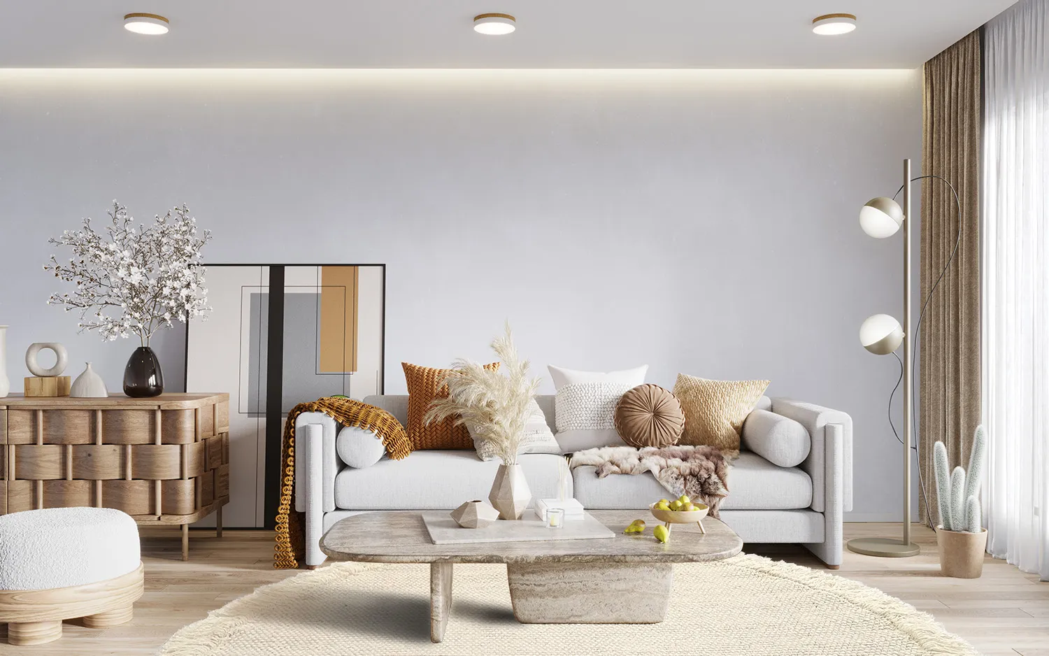 Ronde vloerkleden - Pike (cream)