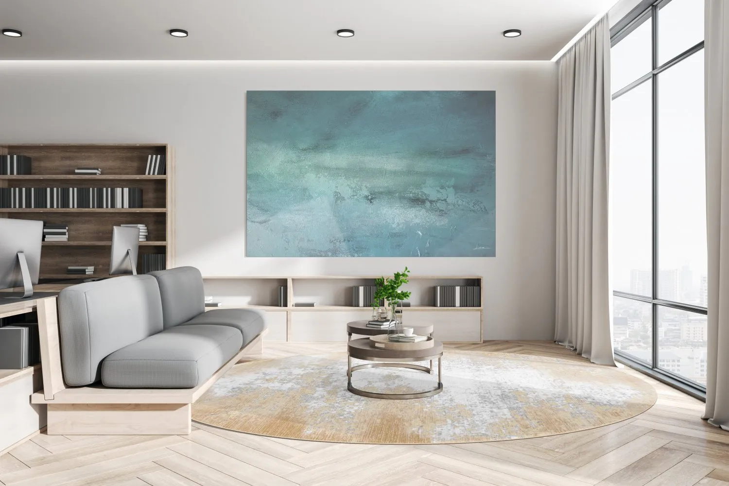 Rond vloerkleed - Zarzi (beige)
