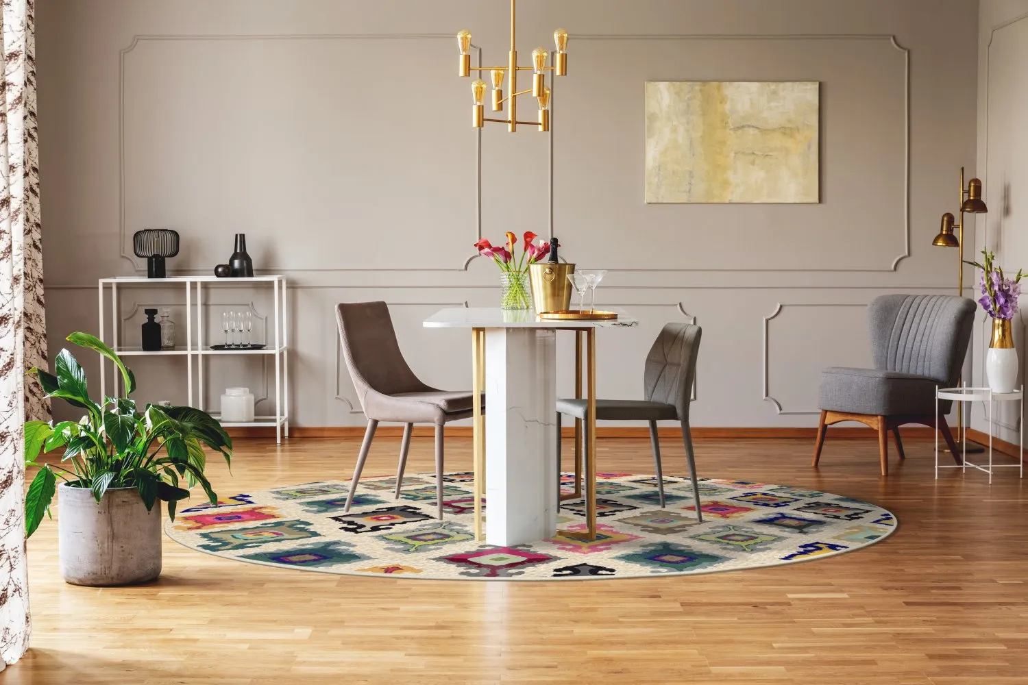 Rond vloerkleed - Isparta (multi)