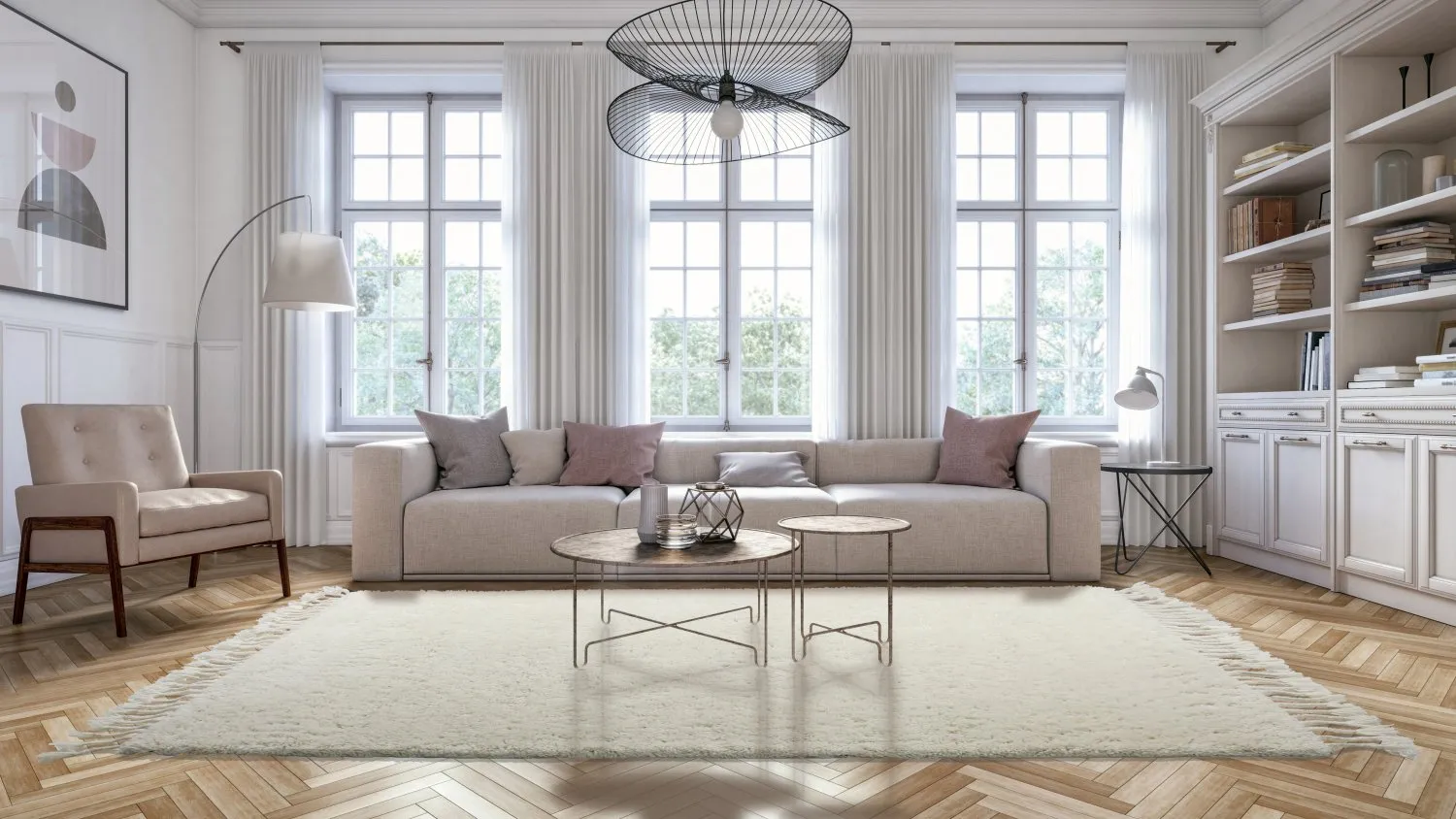 Wollen-vloerkleed - Averdon (offwhite)