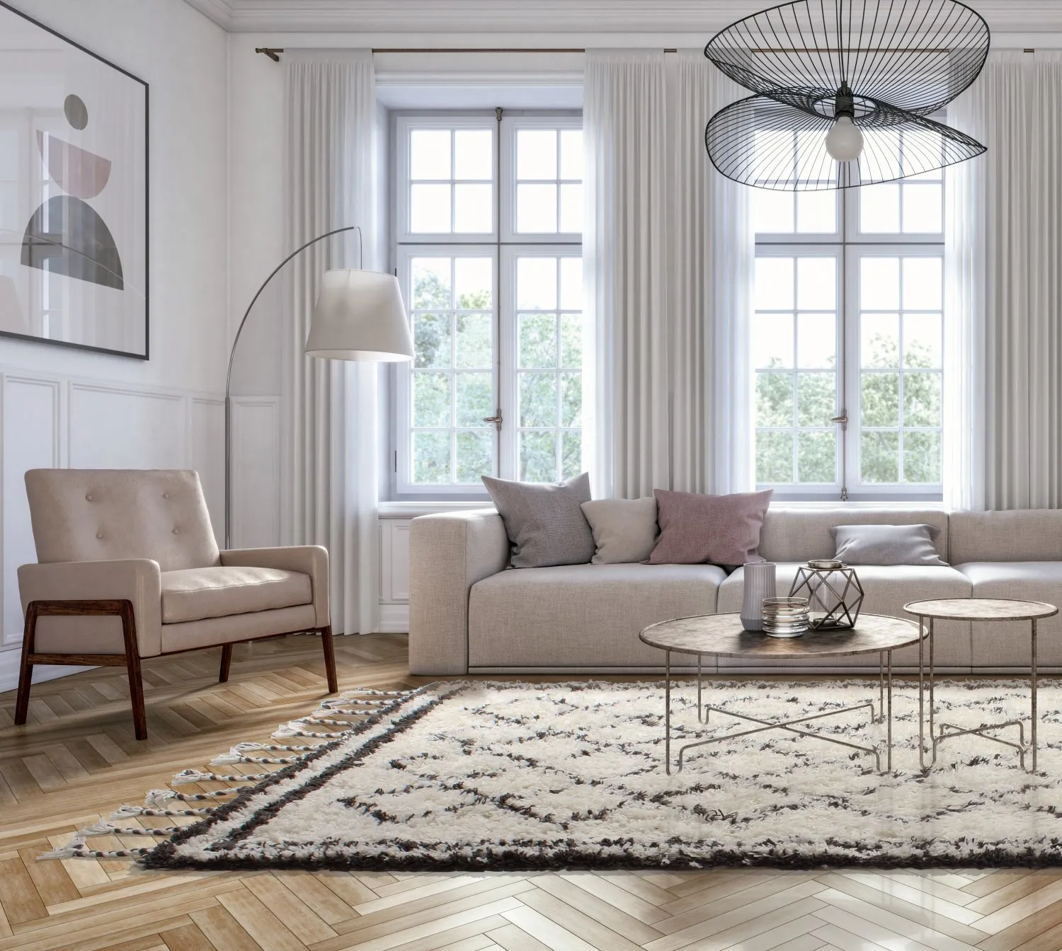 Wollen-vloerkleed - Avila Berber