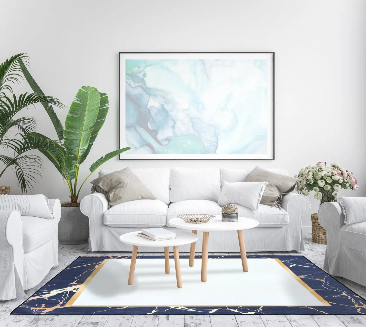 Wilton - Cerasia (blauw/wit/goud)
