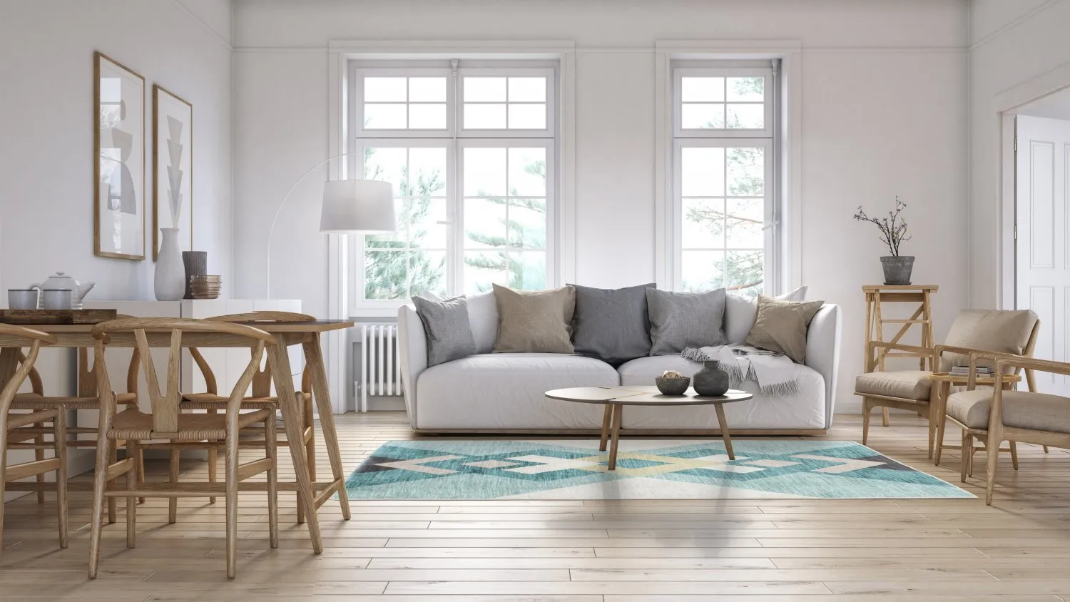 Wilton - Temara (blauw/multi)