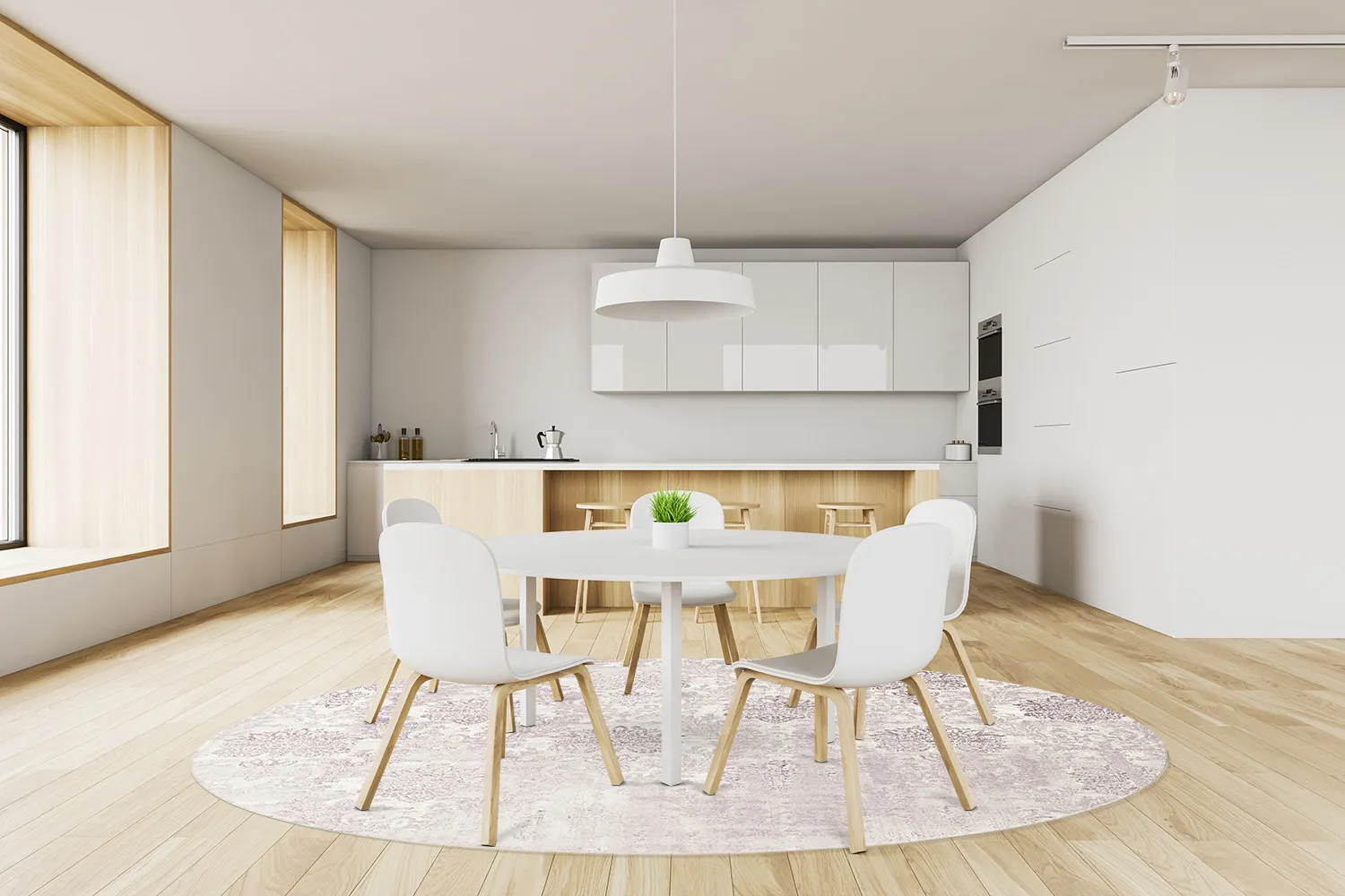 Rond vloerkleed - Abyar (roze)