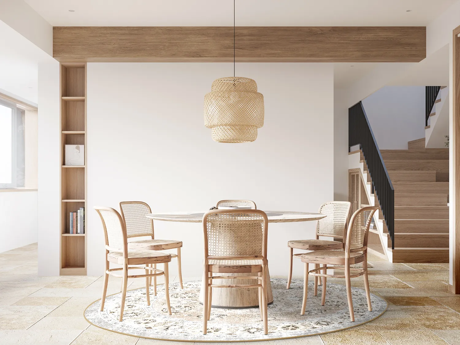 Ronde vloerkleden - Adeleine (beige)