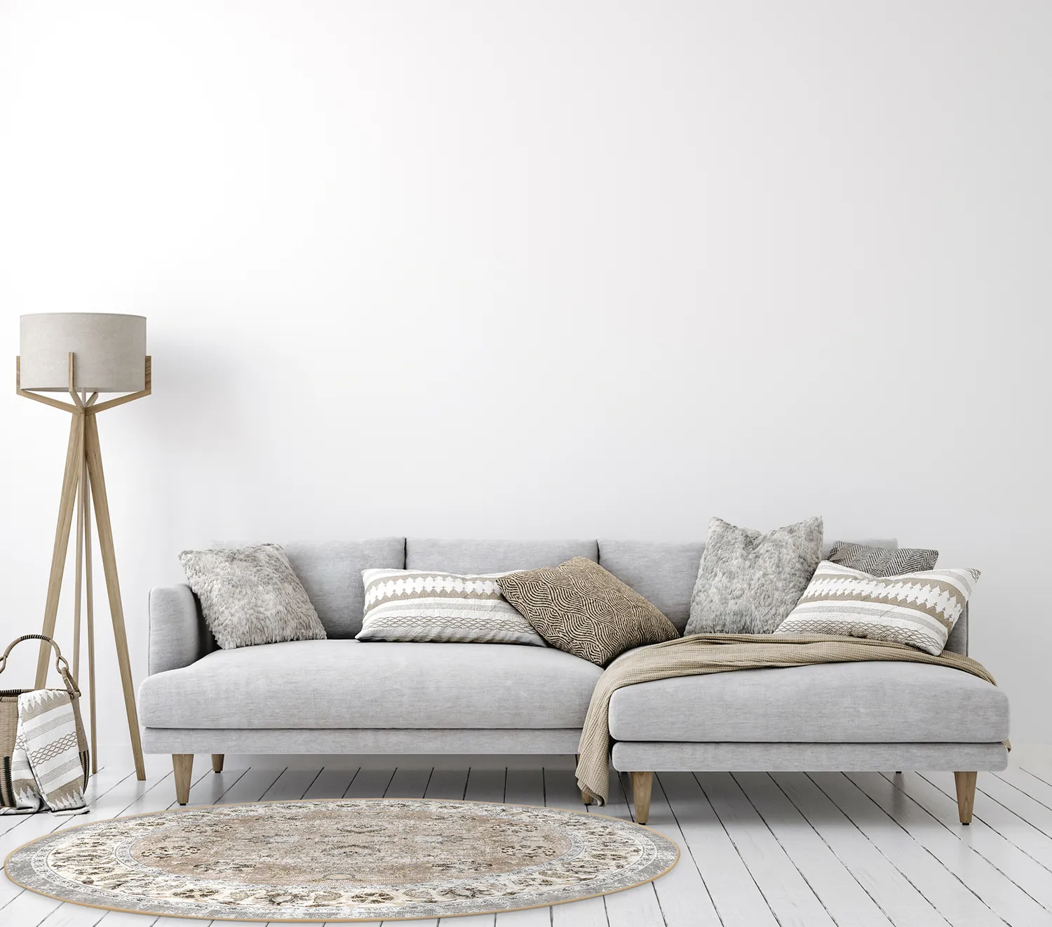 Ronde vloerkleden - Adeleine (beige)