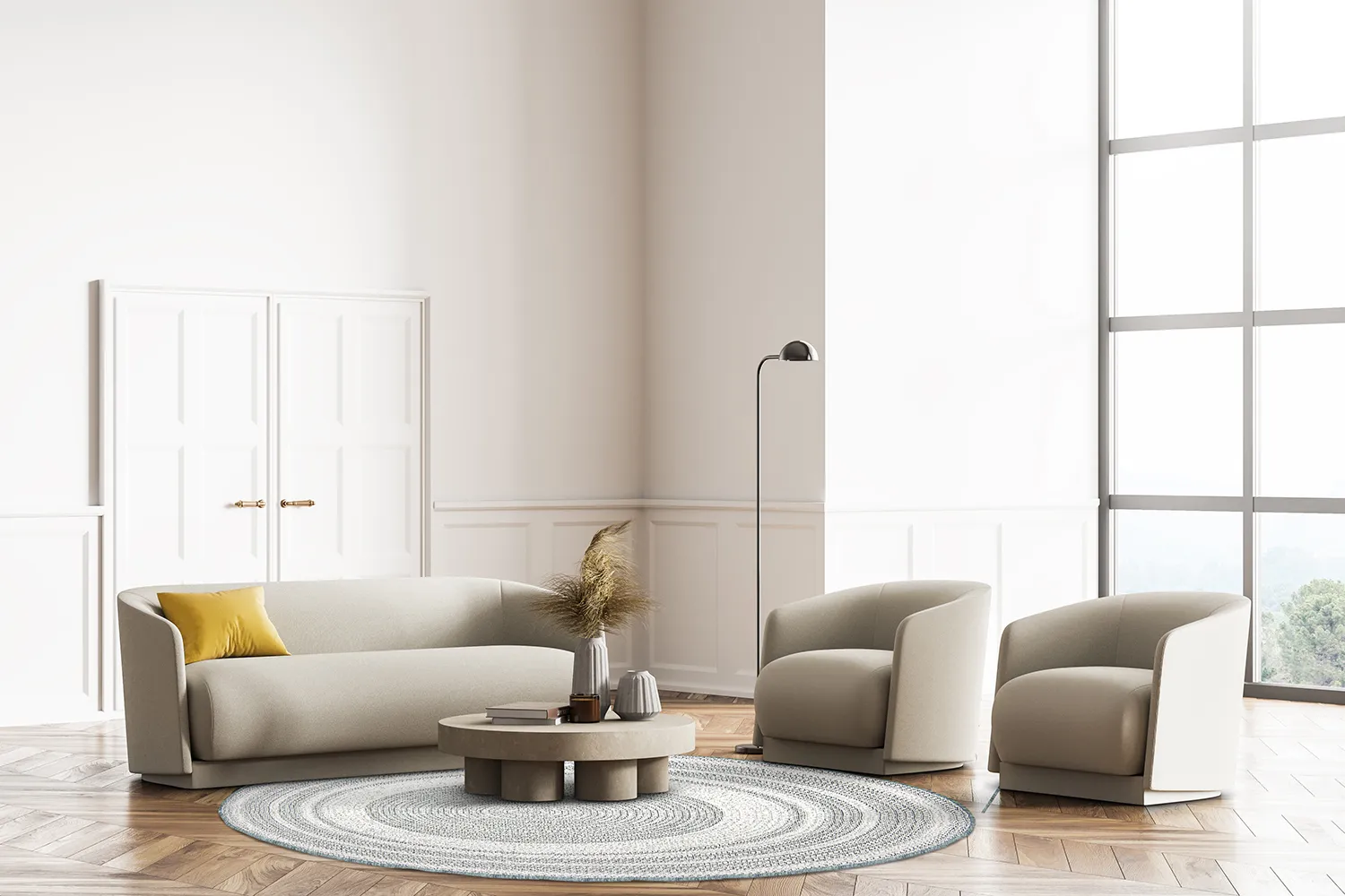 Ronde vloerkleden - Indoor/Outdoor Angus (groen)