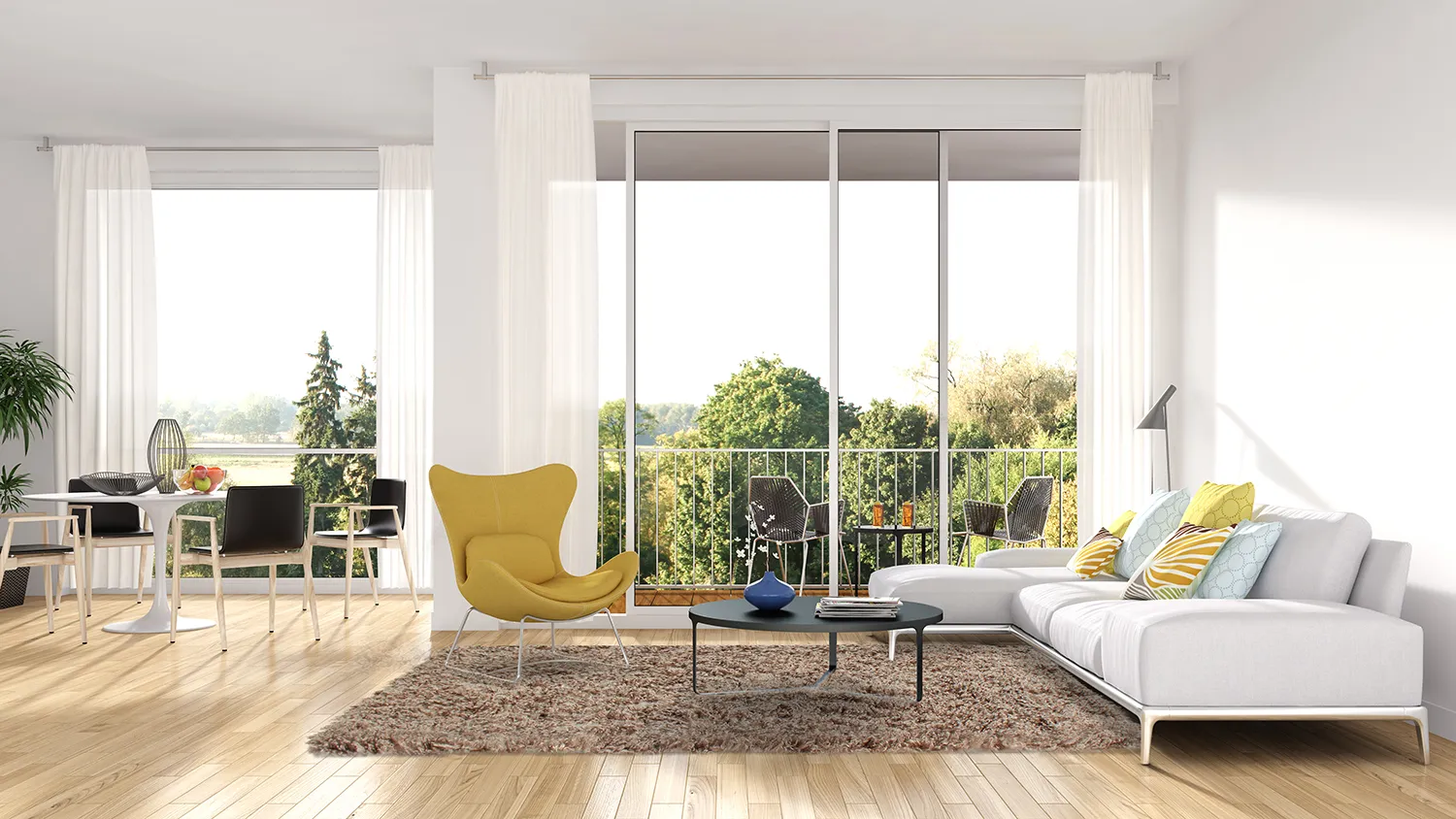 Hoogpolig vloerkleed - Antuco (bruin)