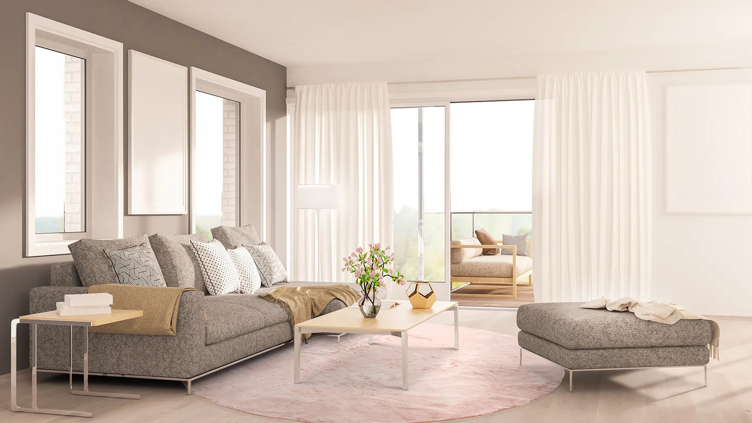 Ronde vloerkleden - Aranga Super Soft Fur (roze)