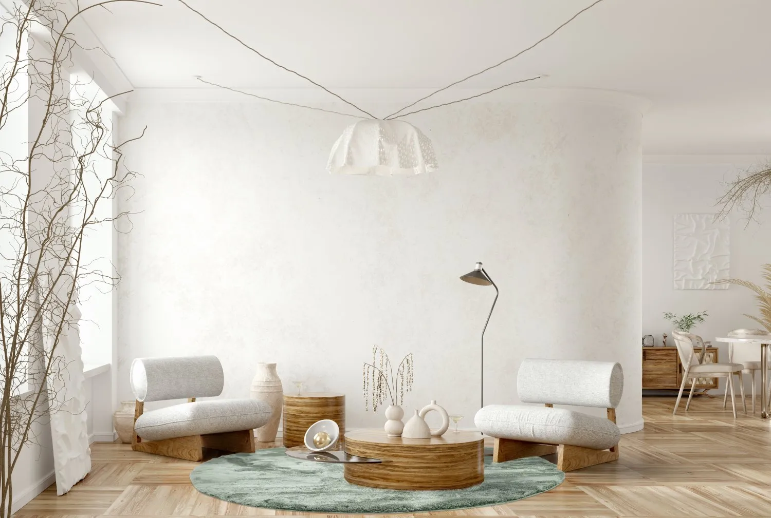 Ronde vloerkleden - Aranga Super Soft Fur (groen)