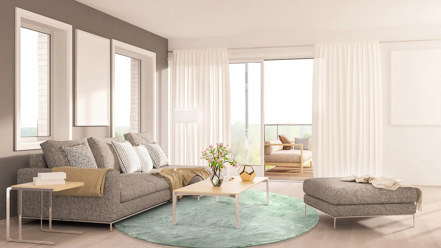 Ronde vloerkleden - Aranga Super Soft Fur (groen)