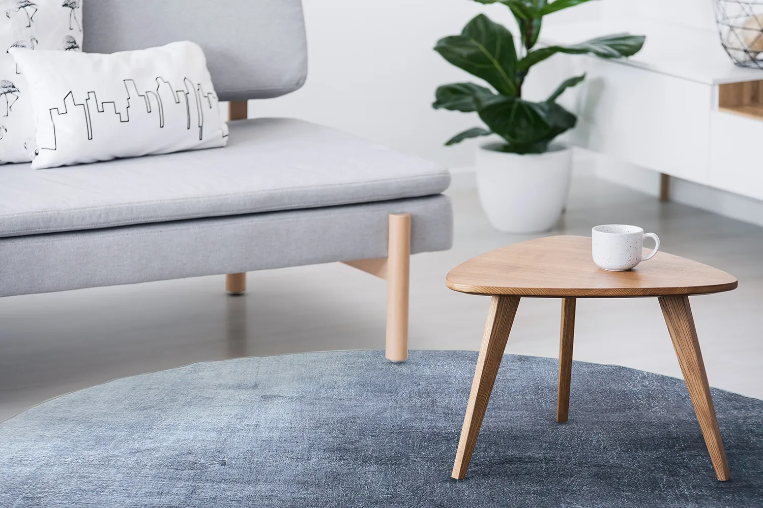 Rond vloerkleed - Artena (blauw)