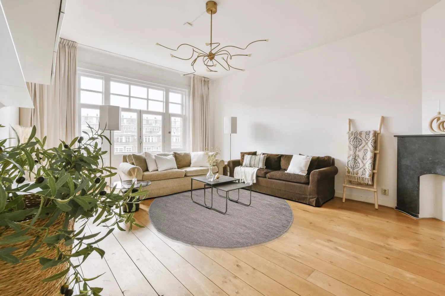 Ronde vloerkleden - Bibury (lichtgrijs)