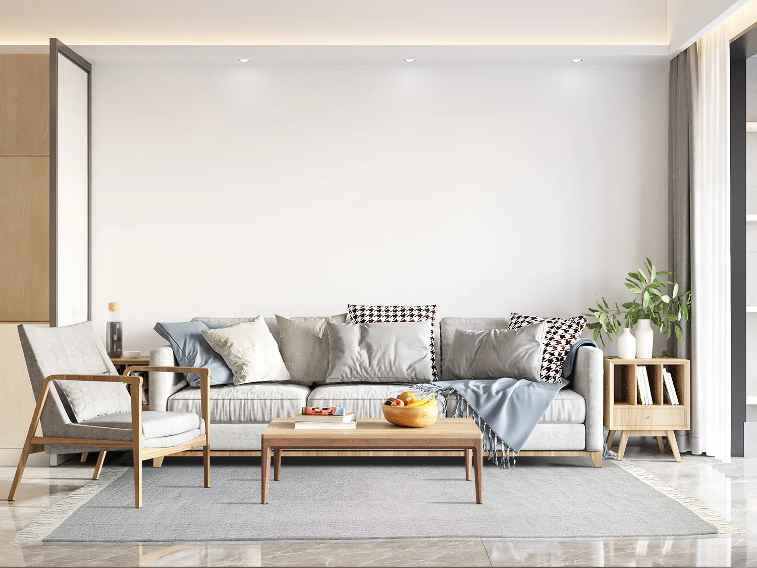 Wollen-vloerkleed - Bibury (lichtgrijs)