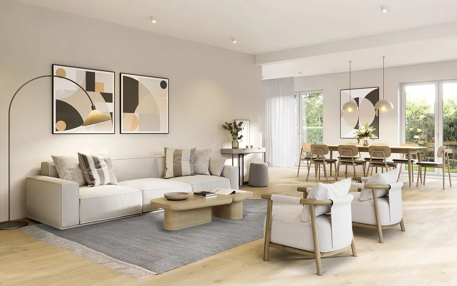 Wollen-vloerkleed - Bibury (lichtgrijs)