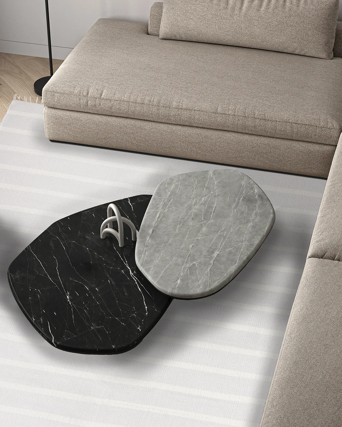 Vloerkleed Katoen - Helle (grijs)