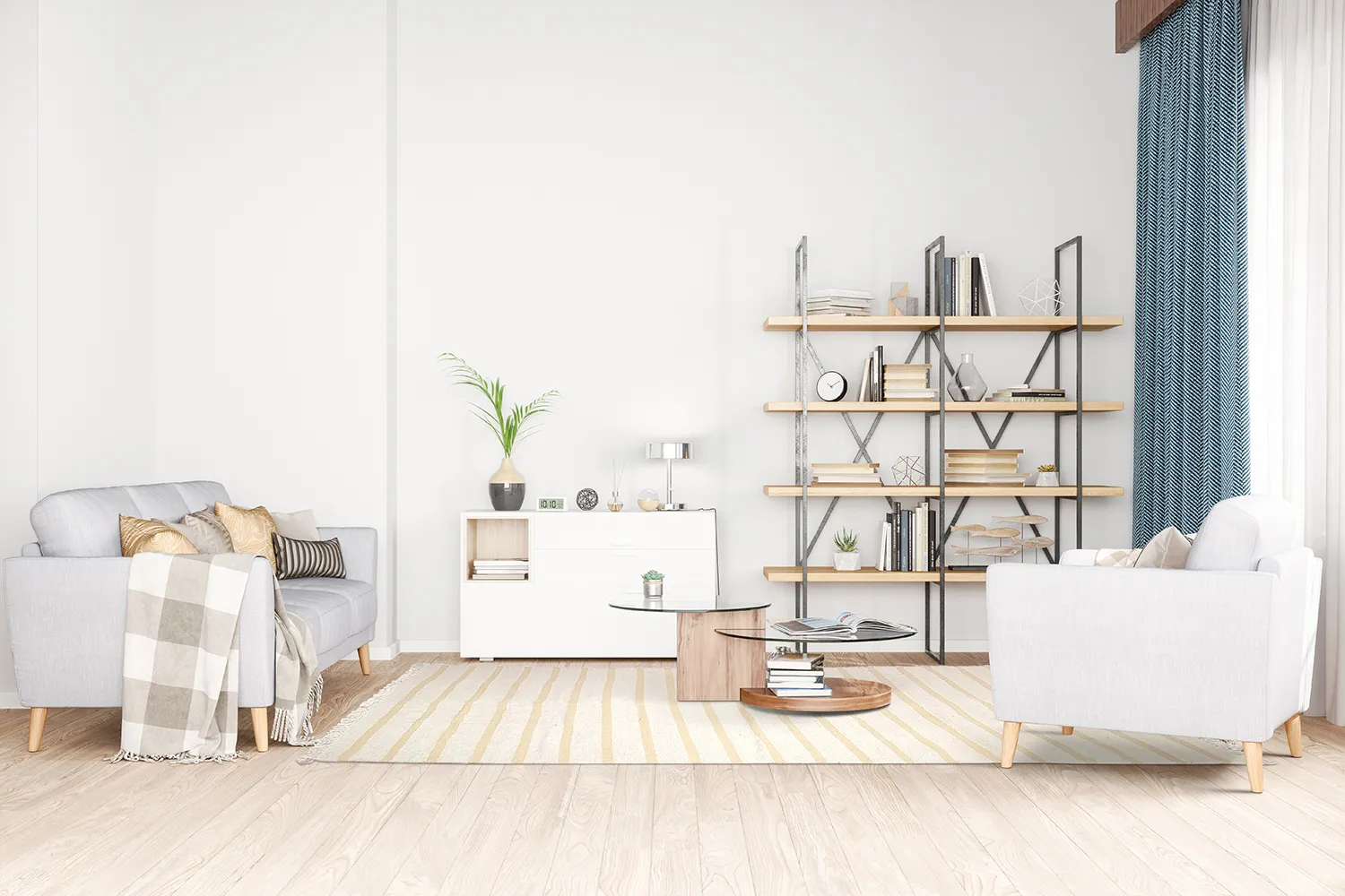 Vloerkleed Katoen - Helle (geel)