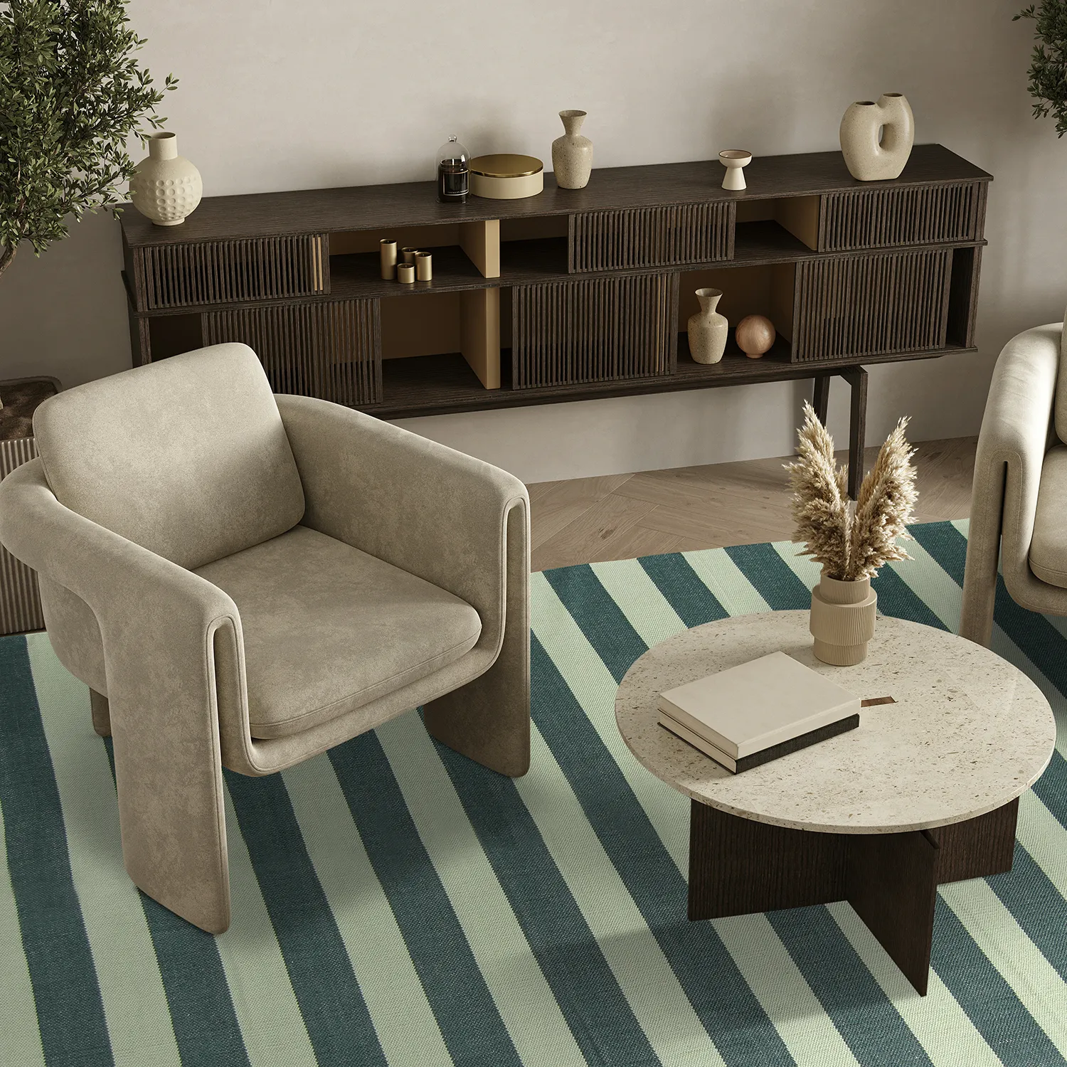 Vloerkleed Katoen - Nilo (groen)