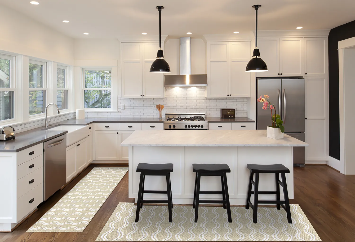 Plastic-kleden - Camden (beige/wit)