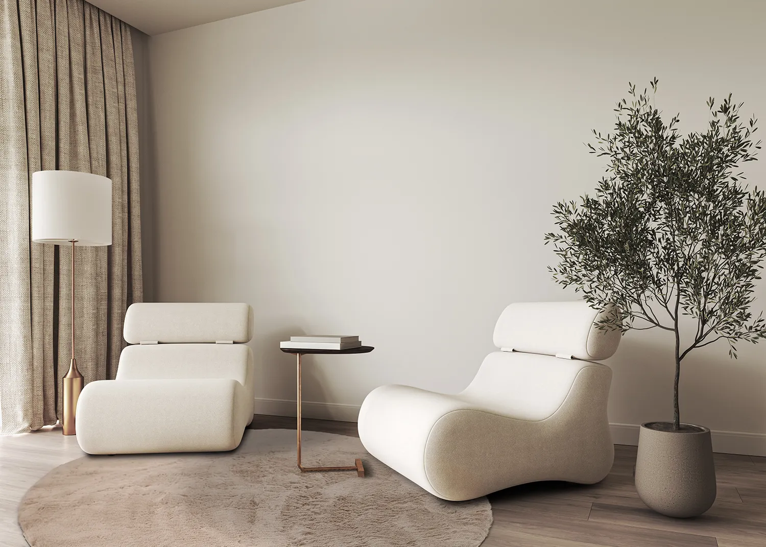 Ronde vloerkleden - Cloud Super Soft (taupe)