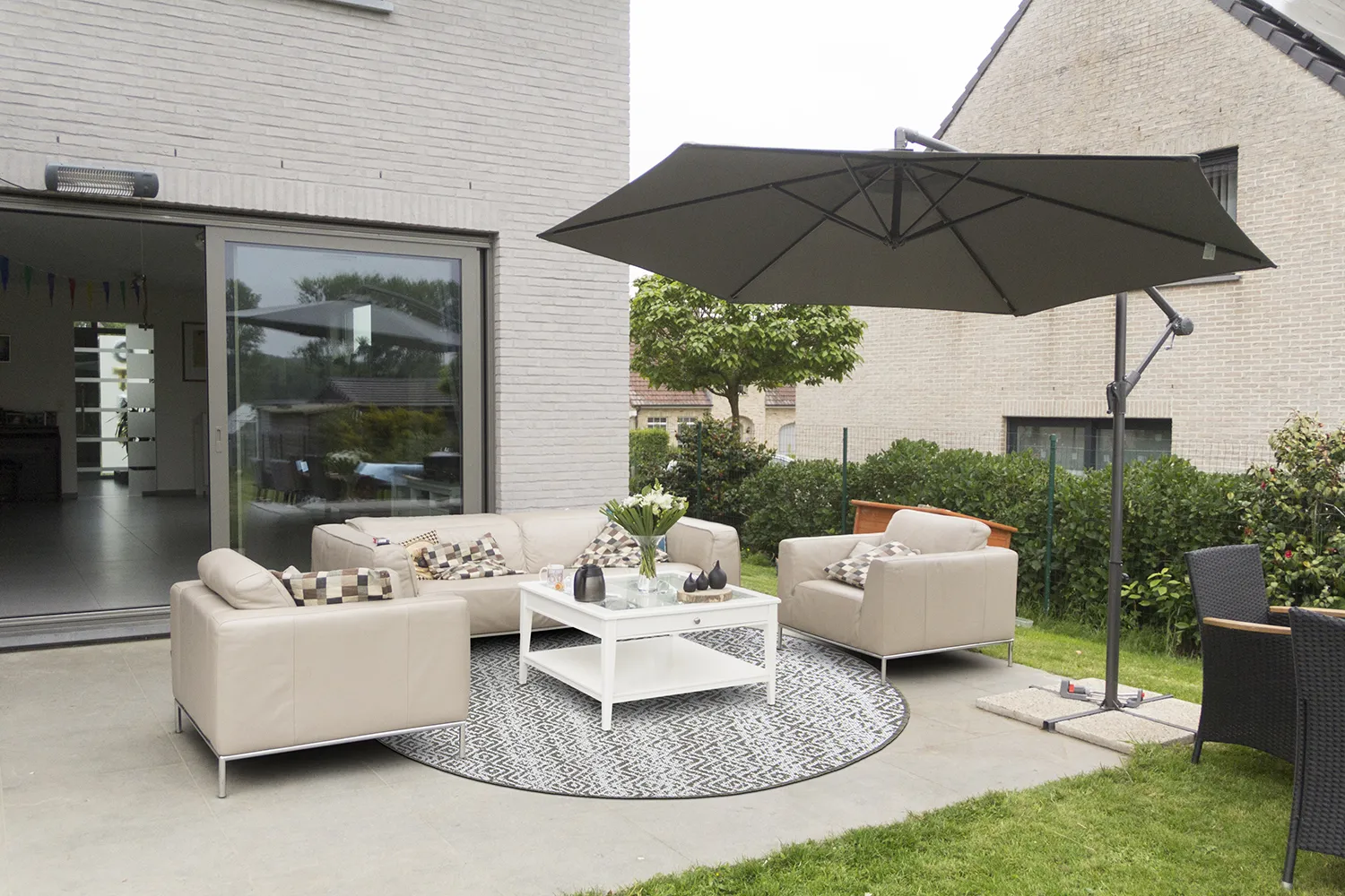 Rond vloerkleed - Harstad (bruine)