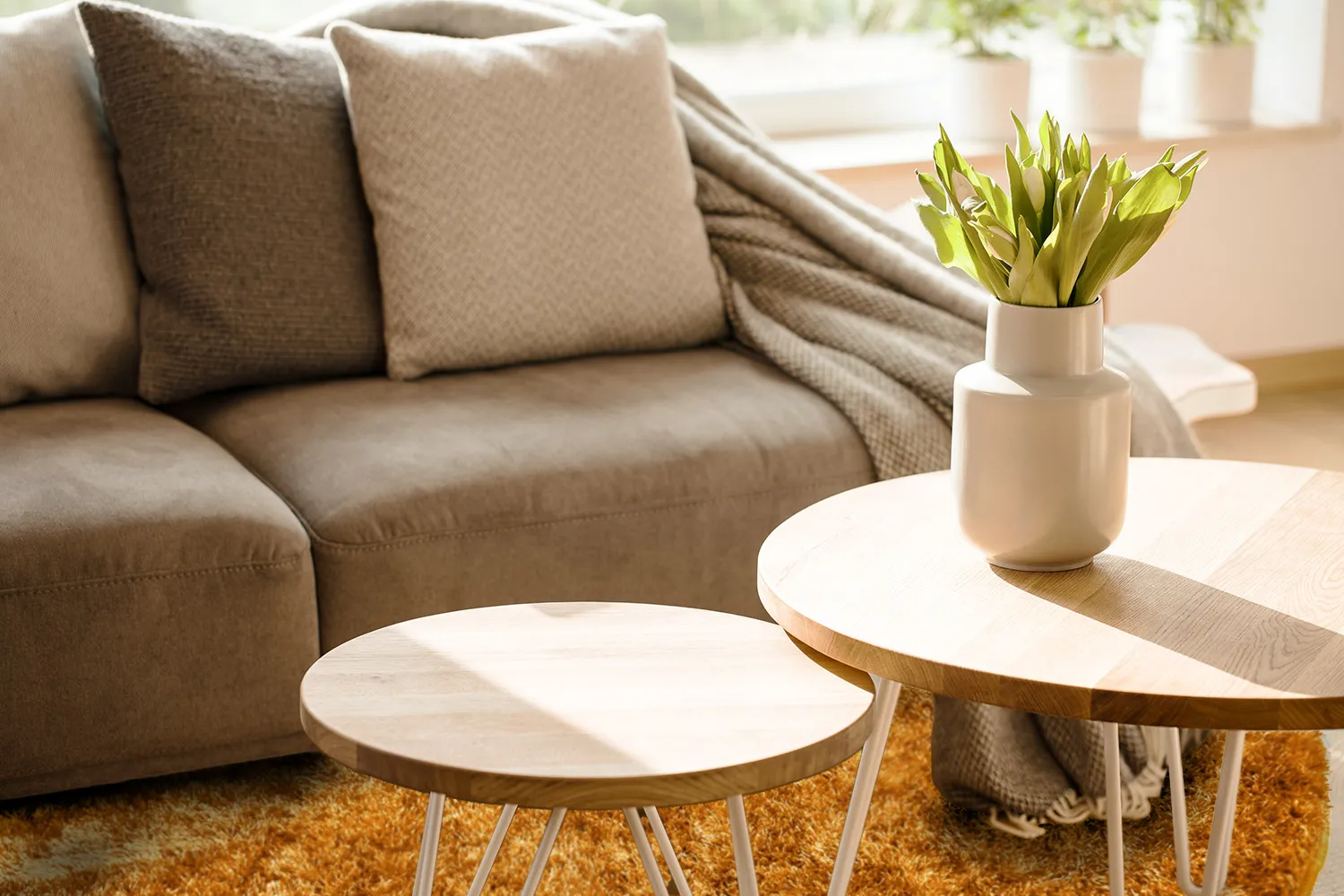 Ronde vloerkleden - Cosy (ocher)