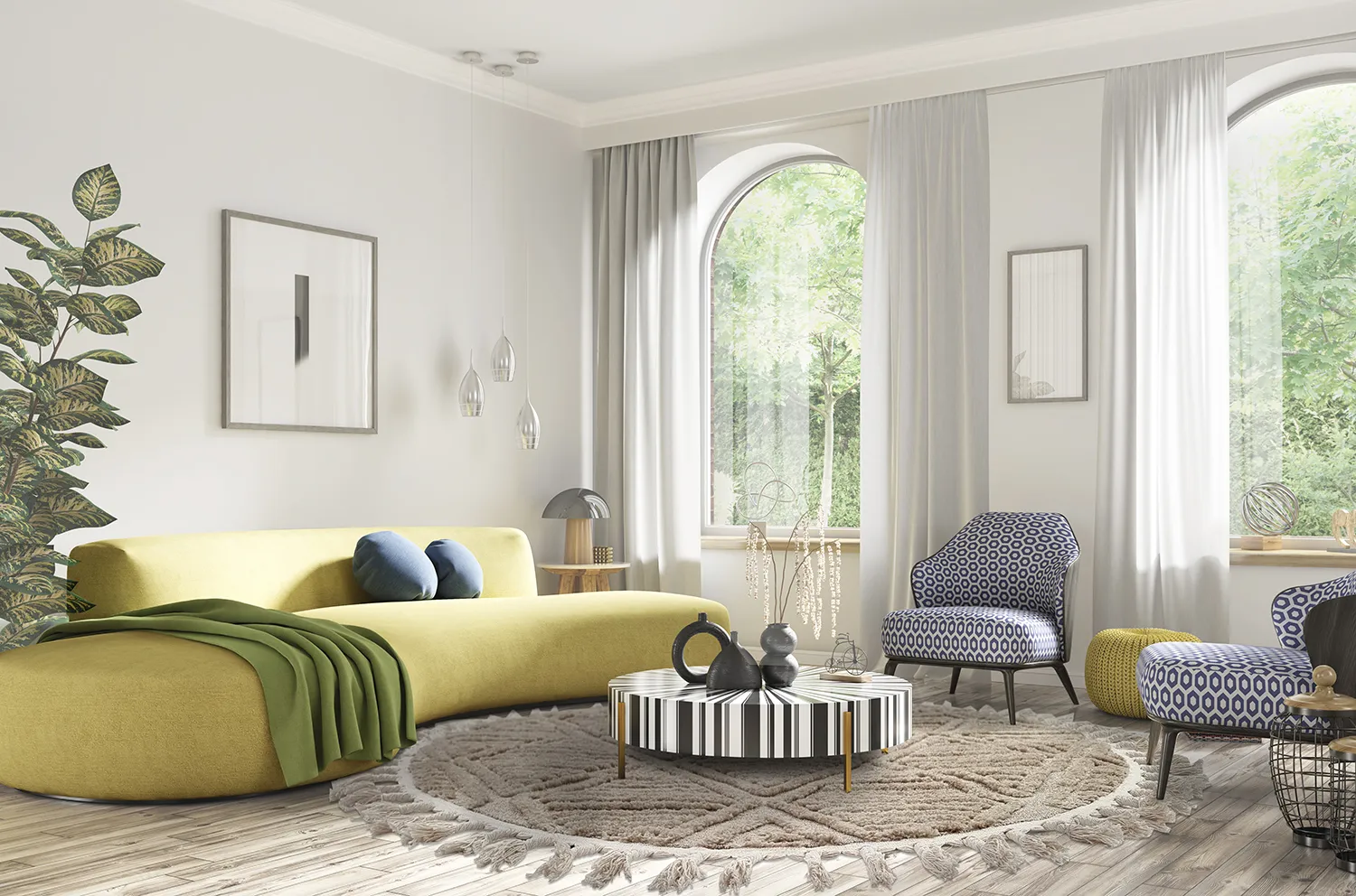 Ronde vloerkleden - Dover (beige)