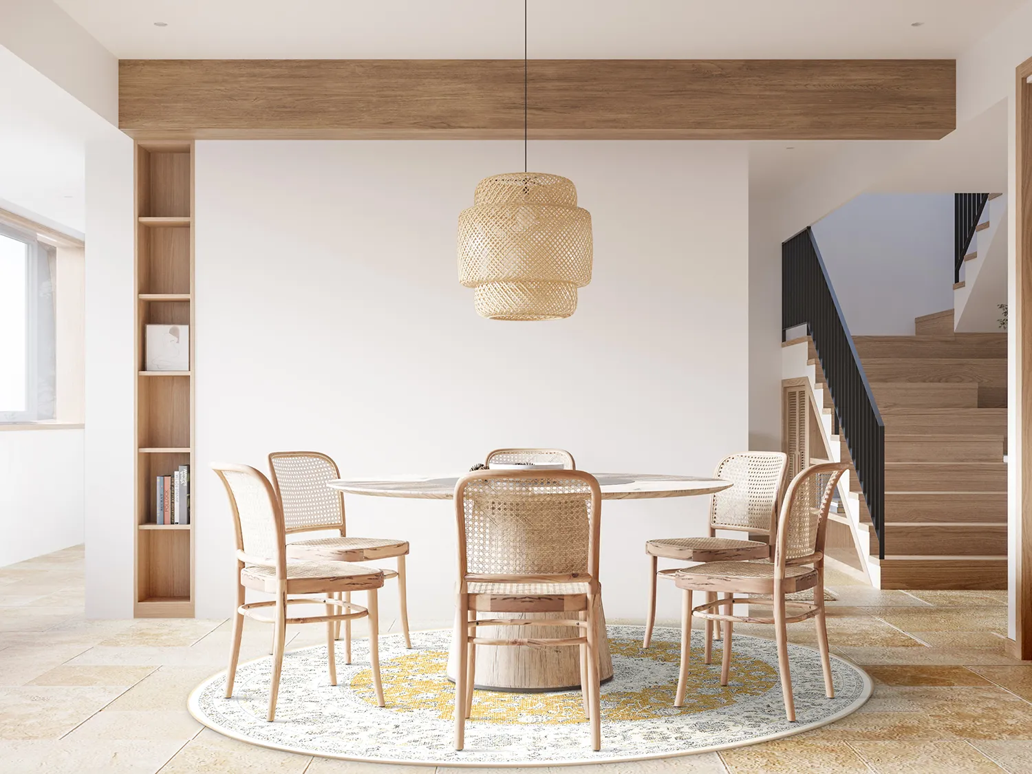 Rond vloerkleed - Arabella (ochre)