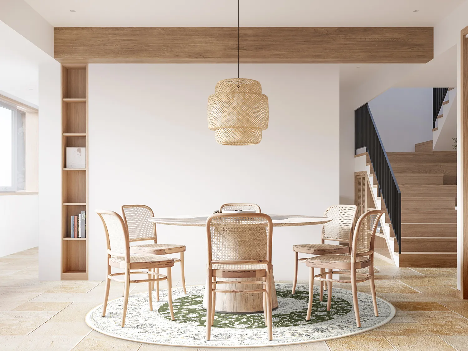 Rond vloerkleed - Arabella (groen)