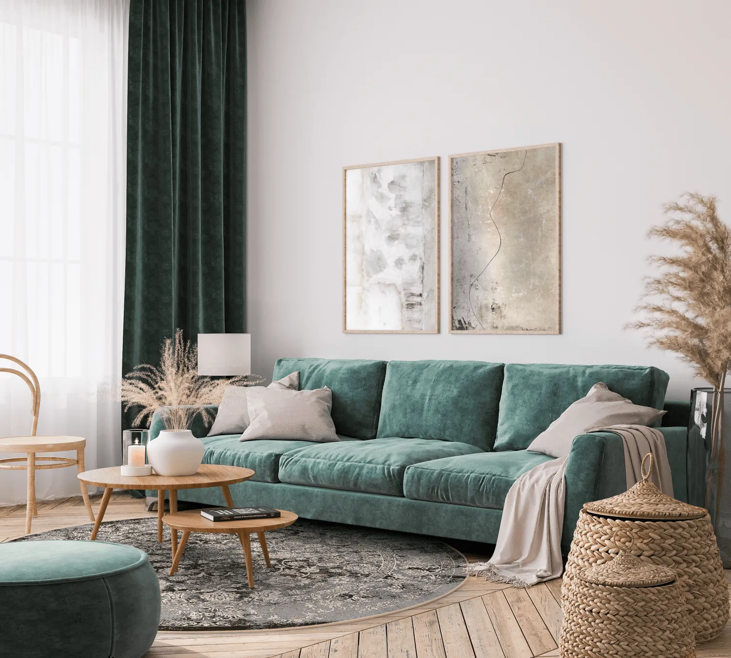 Rond vloerkleed - Amaya (bruin)