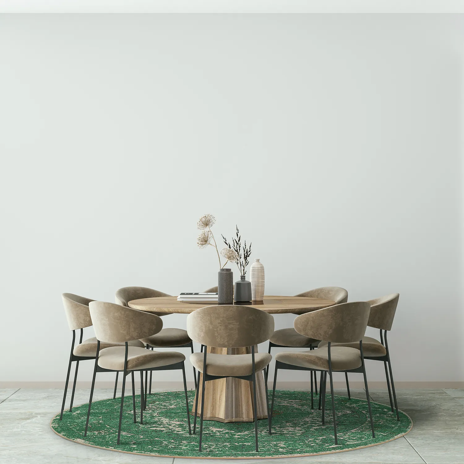 Rond vloerkleed - Lainey (groen)