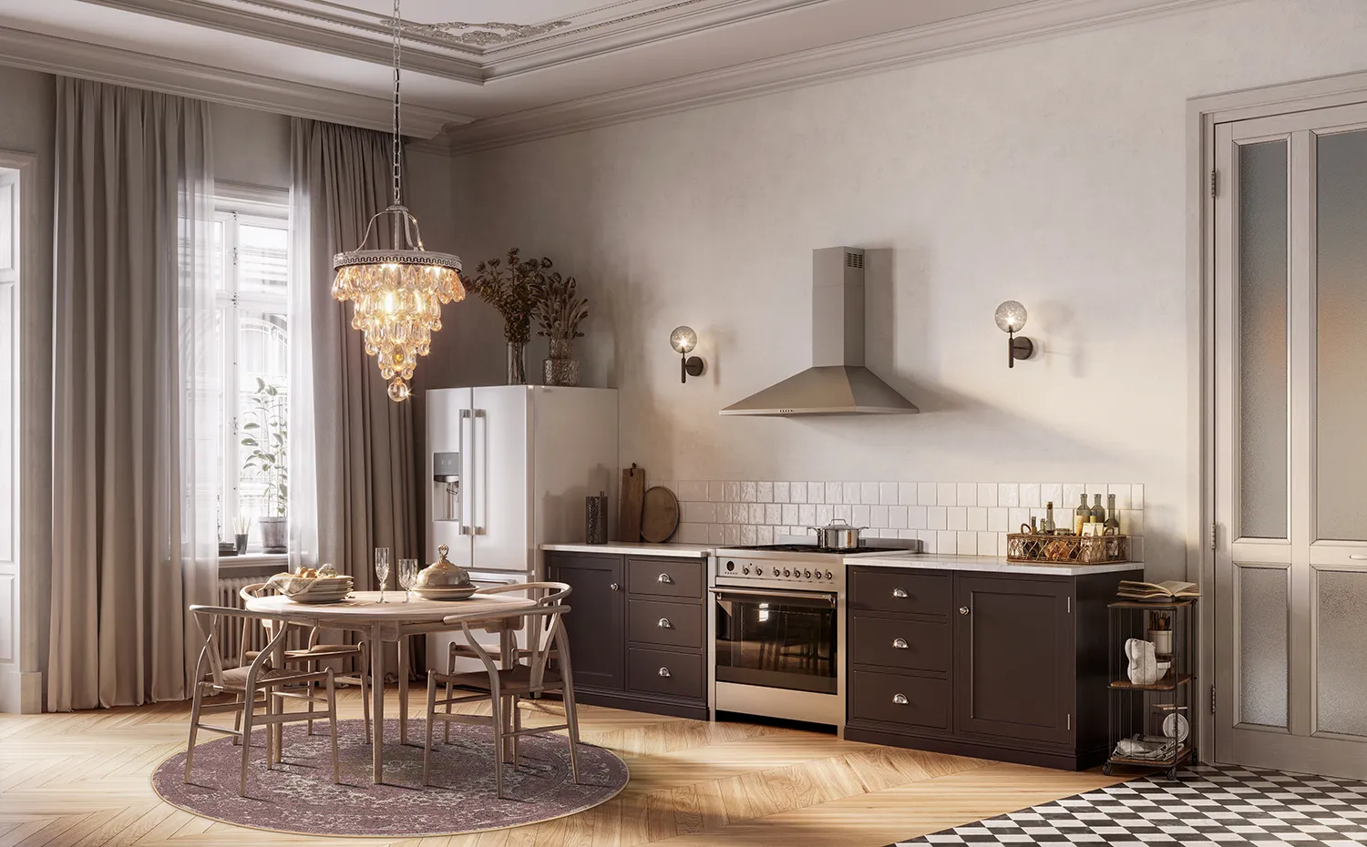 Rond vloerkleed - Lainey (rood)