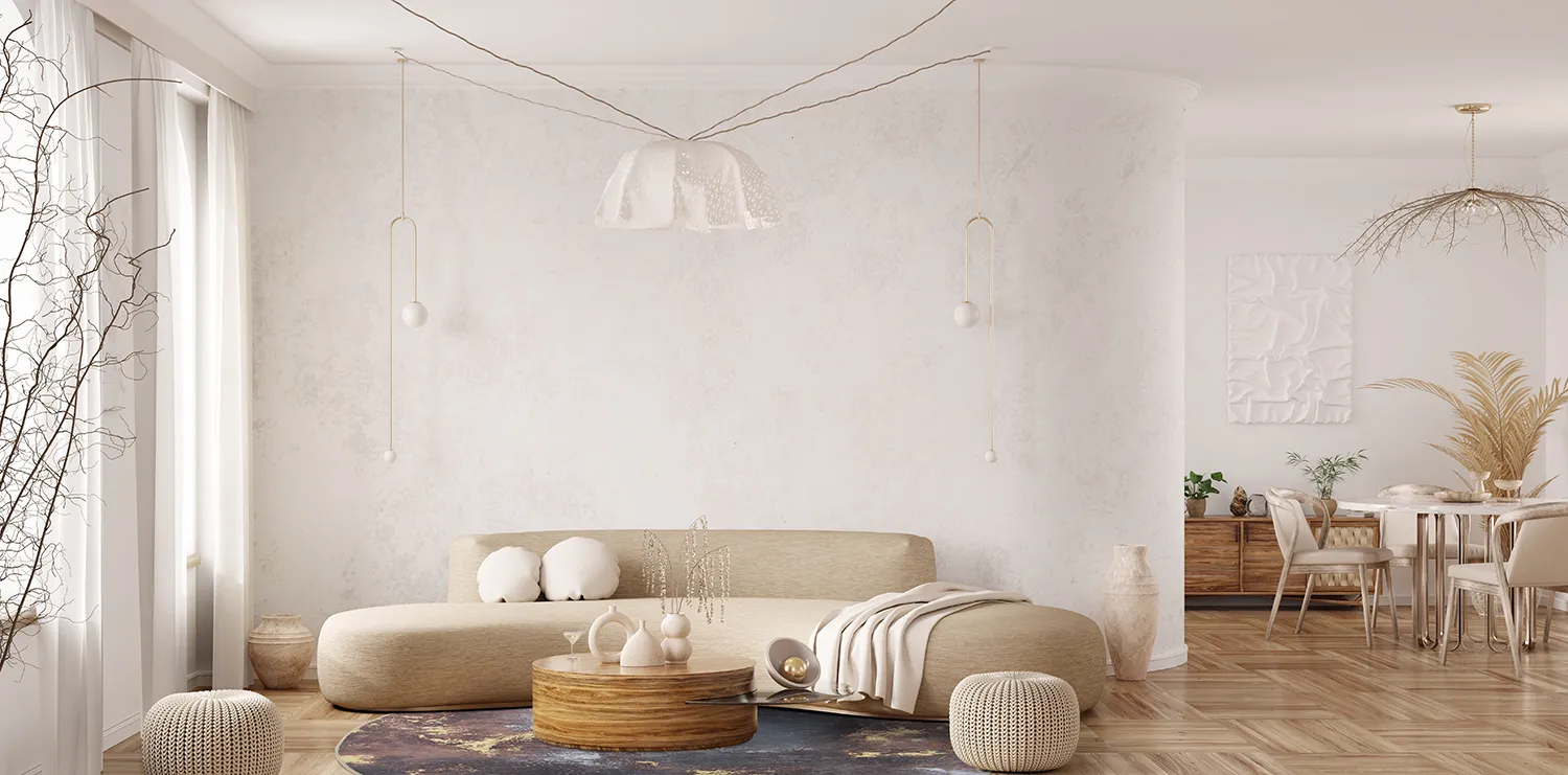 Rond vloerkleed - Sanza (grijs/multi)